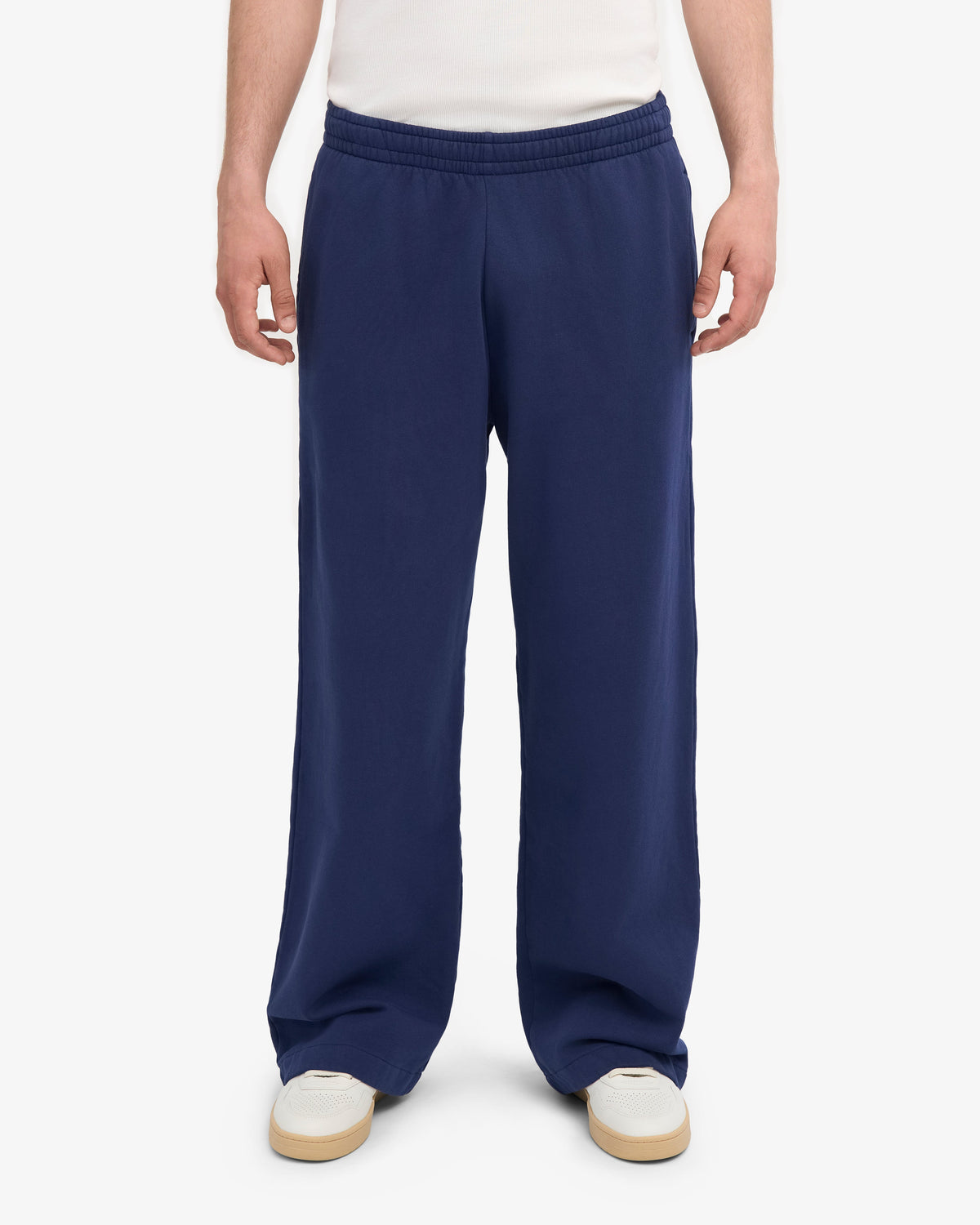 Men's Organic Cotton Straight Leg Sweatpants in Marine Blue – view 3
