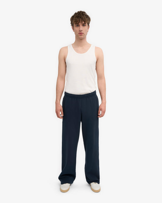 Men's Organic Cotton Straight Leg Sweatpants in Navy Blue – view 2