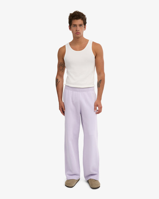 Men's Organic Cotton Straight Leg Sweatpants in Soft Lavender – view 2