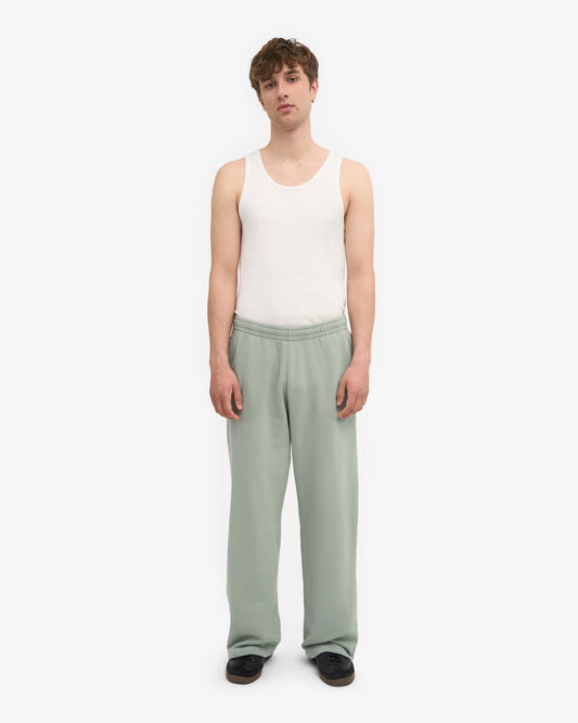 Men's Organic Cotton Straight Leg Sweatpants in Steel Blue – view 2