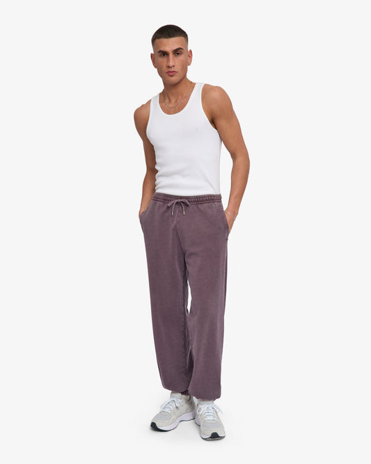 Men's Organic Cotton Relaxed Sweatpants in Faded Grape – view 2