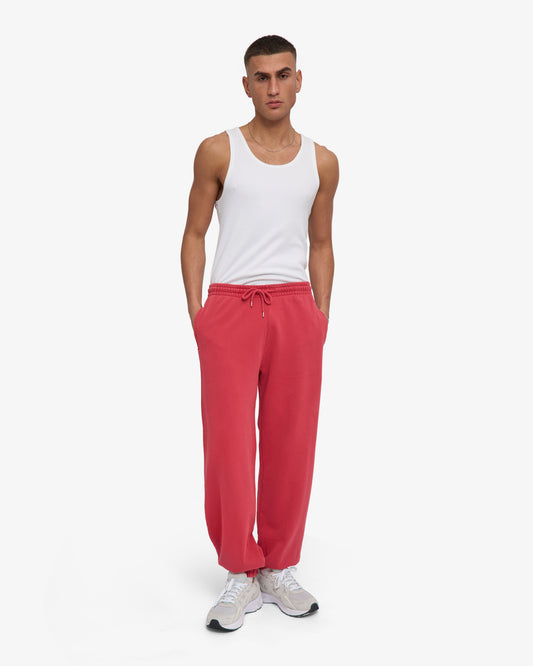 Men's Organic Cotton Relaxed Sweatpants in Faded Red – view 2