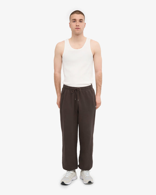 Men's Organic Cotton Relaxed Sweatpants in Coffee Brown – view 2