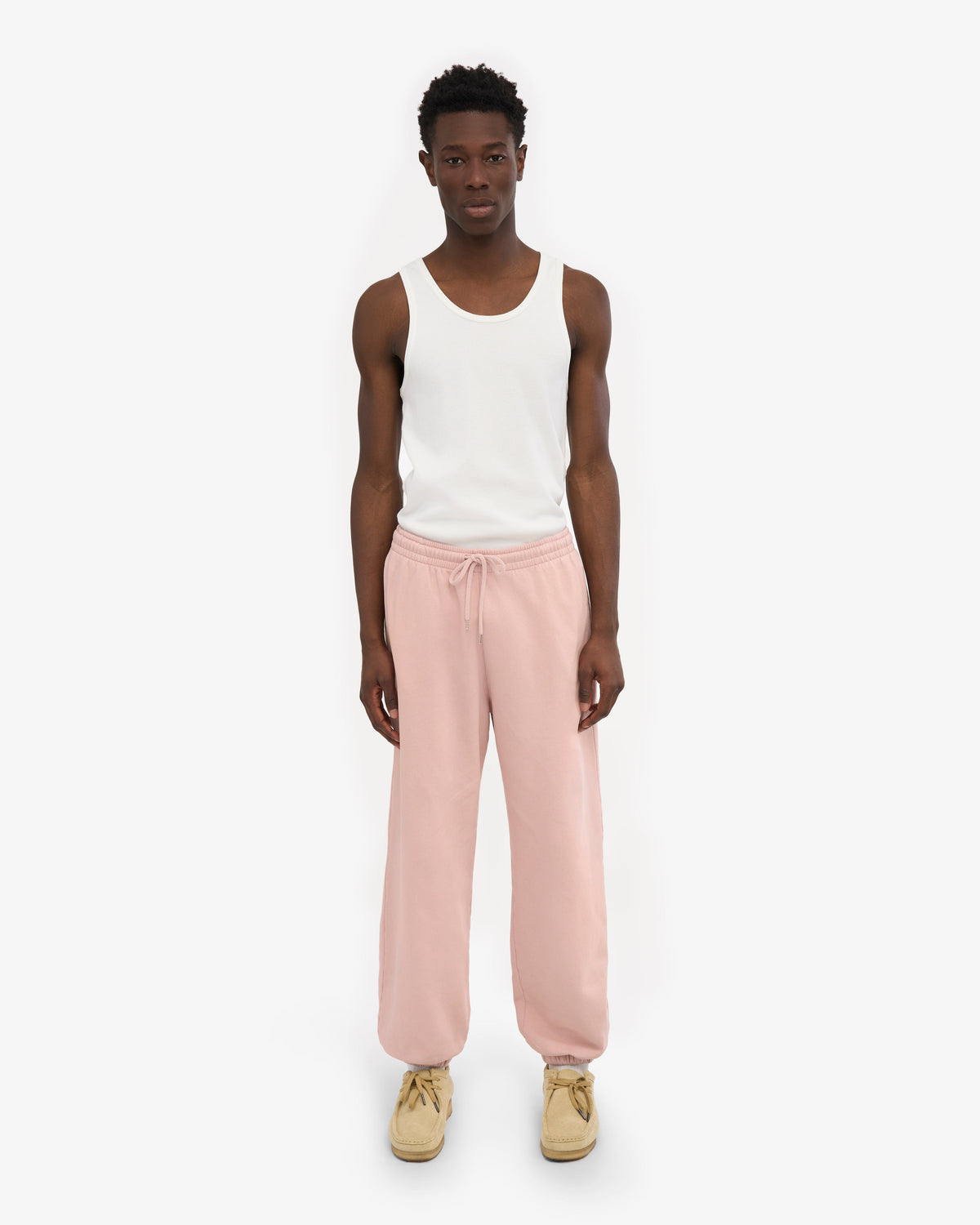 Men's Organic Cotton Relaxed Sweatpants in Faded Pink – view 2