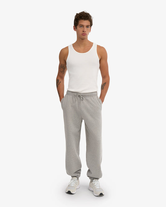 Men's Organic Cotton Relaxed Sweatpants in Heather Grey – view 2
