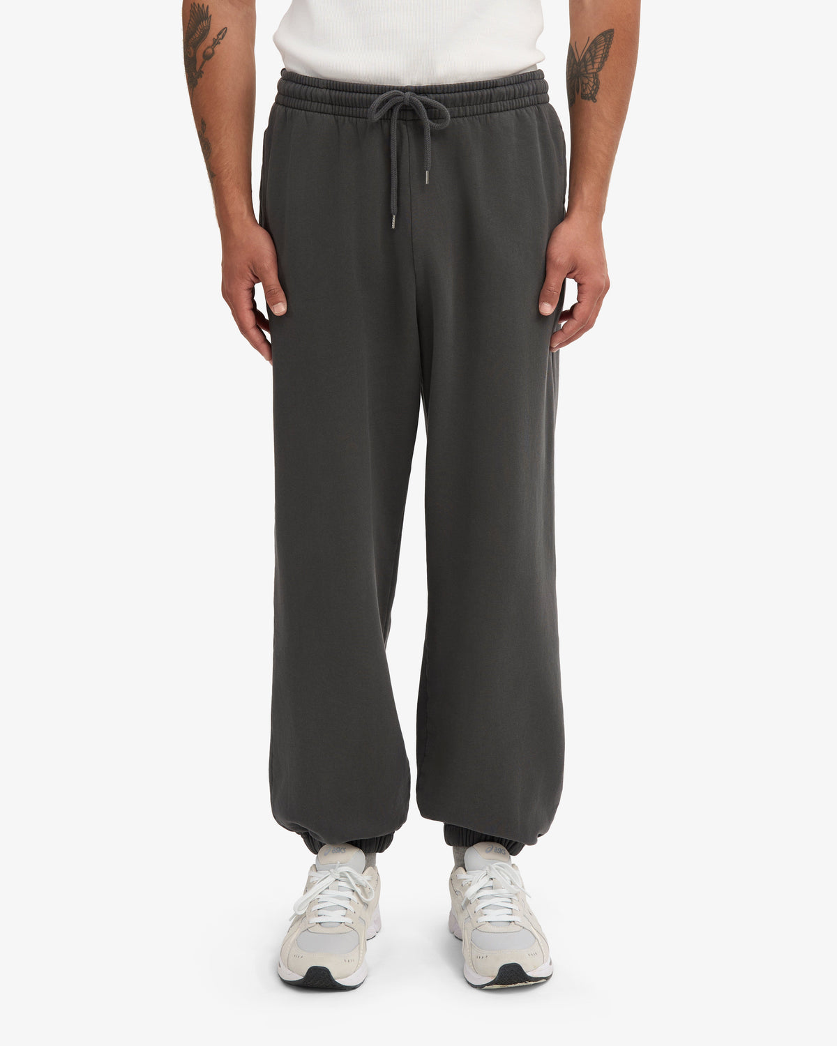Men's Organic Cotton Hoodie Sweatsuit – Oversized Hoodie with Kangaroo Pocket, Relaxed Sweatpants | Lava Grey