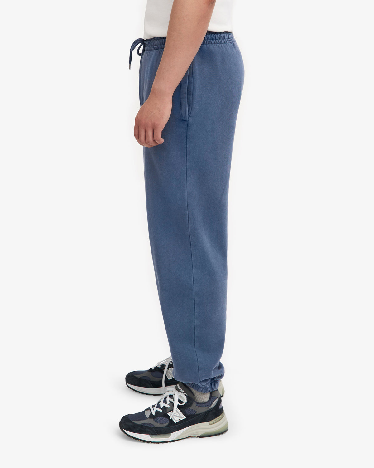 Men's Organic Cotton Hoodie Sweatsuit – Oversized Hoodie with Kangaroo Pocket, Relaxed Sweatpants | Neptune Blue – view 7