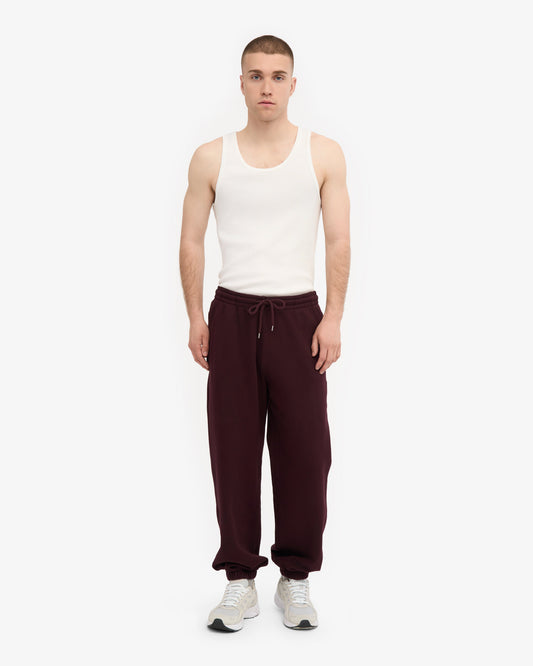 Men's Organic Cotton Relaxed Sweatpants in Oxblood Red – view 2