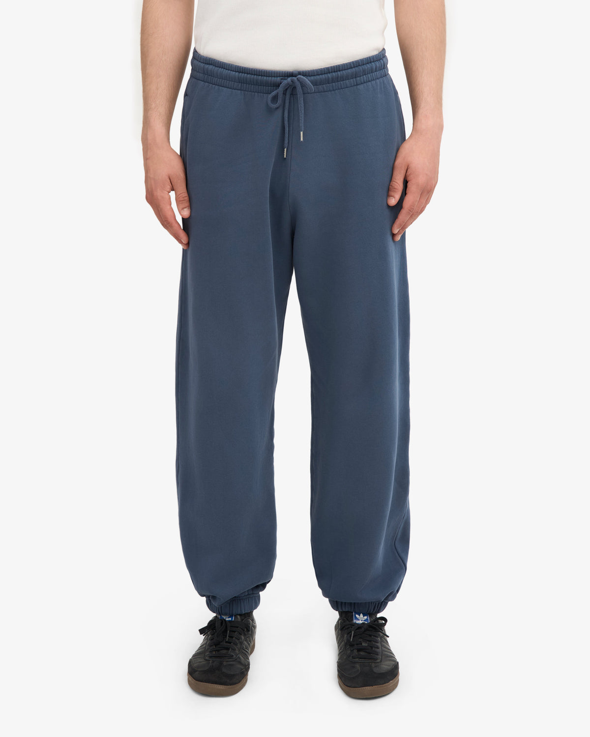 Men's Organic Cotton Oversized Crewneck Sweatsuit in Petrol Blue – view 6