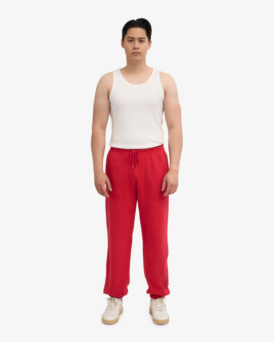 Men's Organic Cotton Relaxed Sweatpants in Scarlet Red – view 2