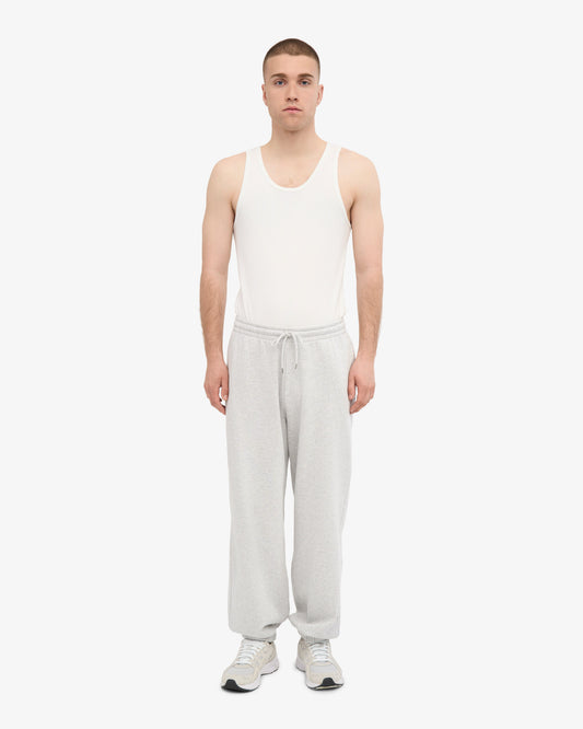 Men's Organic Cotton Relaxed Sweatpants in Snow Melange – view 2
