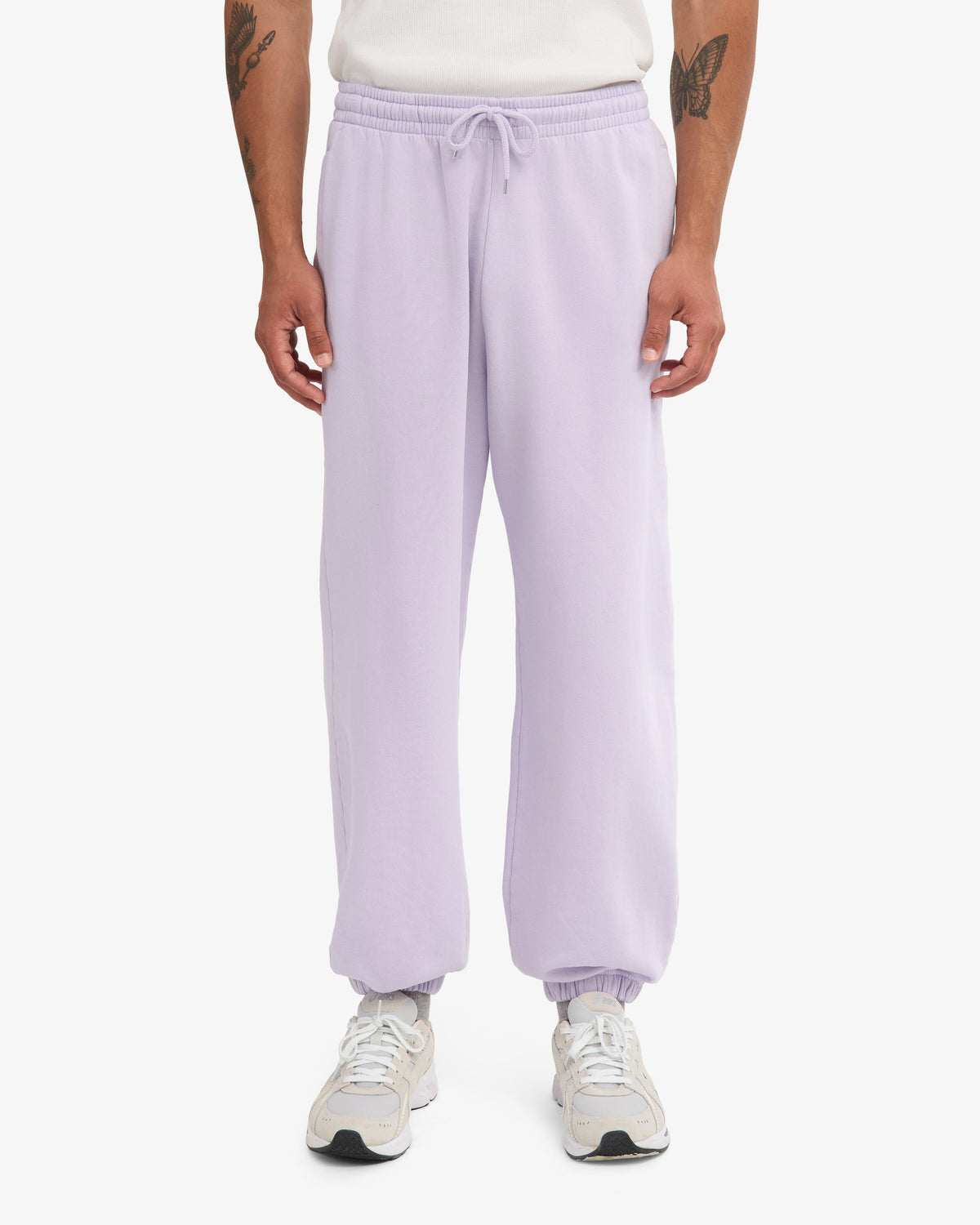 Men's Organic Cotton Relaxed Sweatpants in Soft Lavender – view 3