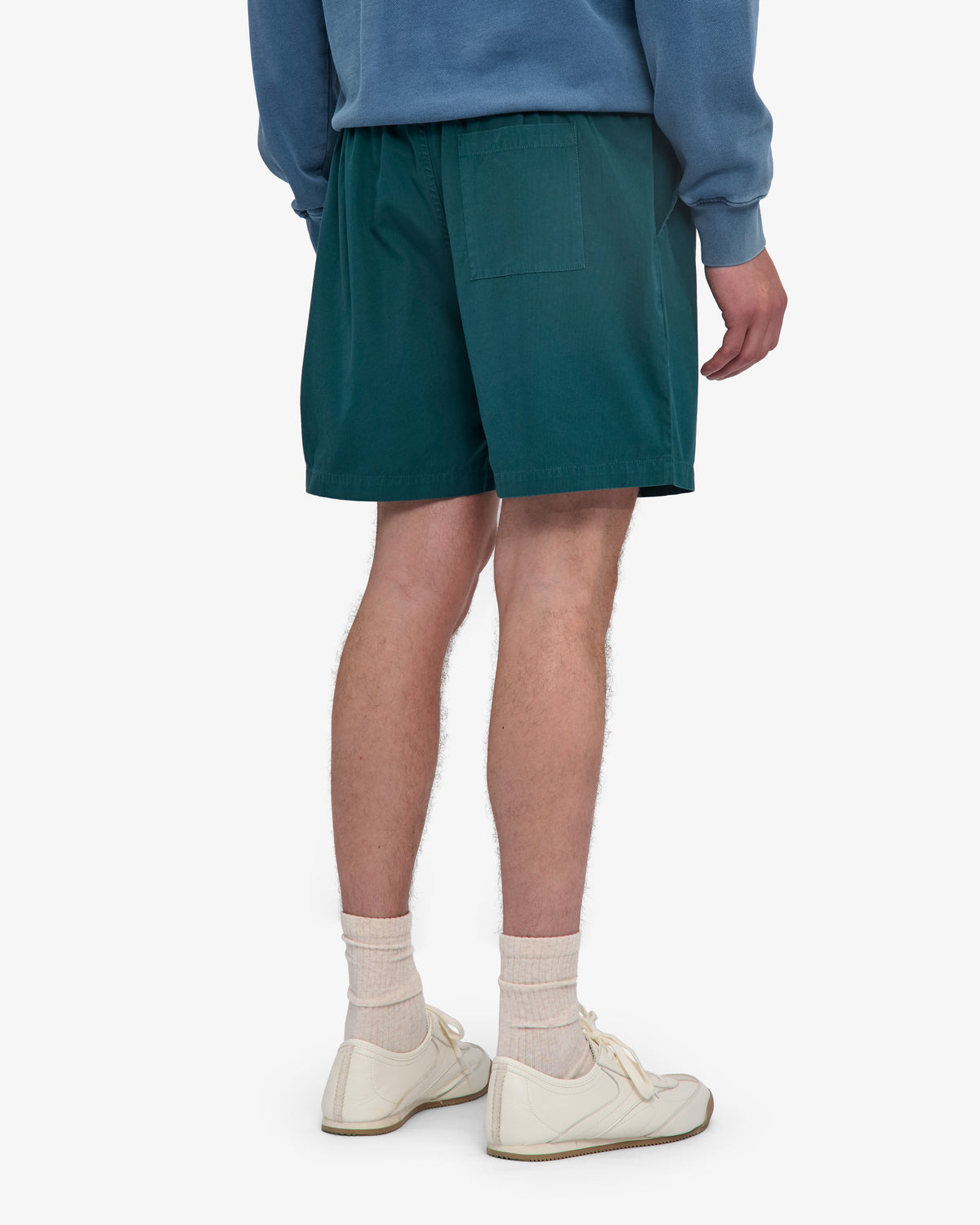 Men's Organic Cotton Twill Shorts in Ocean Green – view 4