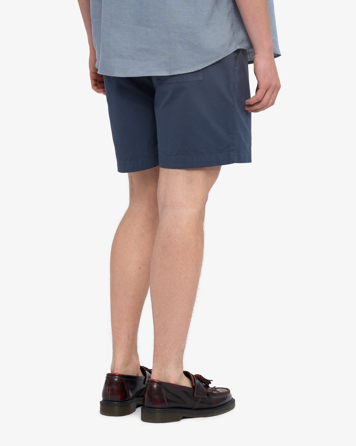 Men's Organic Cotton Twill Shorts in Petrol Blue – view 4