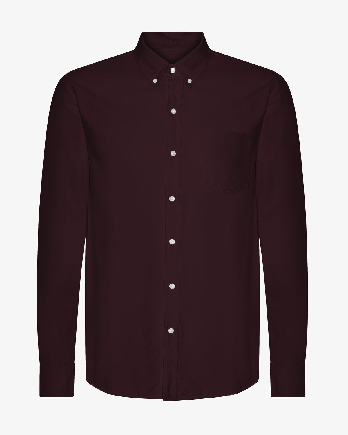 Men's Organic Cotton Oxford Shirt in Oxblood Red – view 1