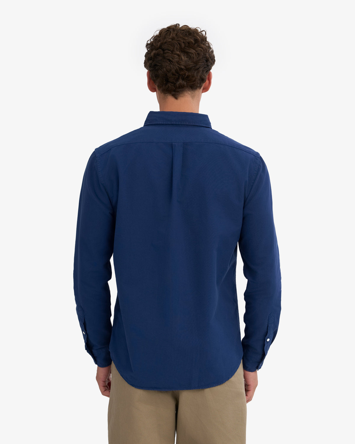 Men's Organic Cotton Oxford Shirt in Marine Blue – view 4