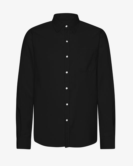 Men's Organic Cotton Flannel Shirt – Lightweight Flannel, Regular Fit with Chest Pocket | Deep Black