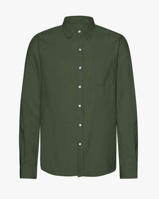 Men's Organic Cotton Flannel Shirt – Lightweight Flannel, Regular Fit with Chest Pocket | Hunter Green