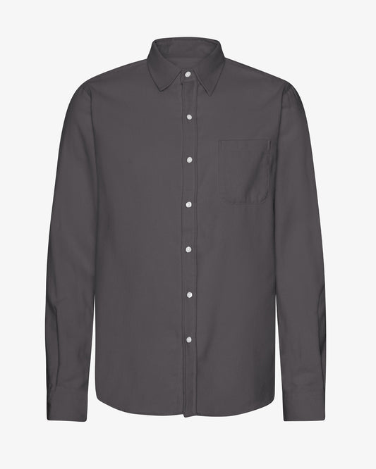 Men's Organic Cotton Flannel Shirt – Lightweight Flannel, Regular Fit with Chest Pocket | Lava Grey