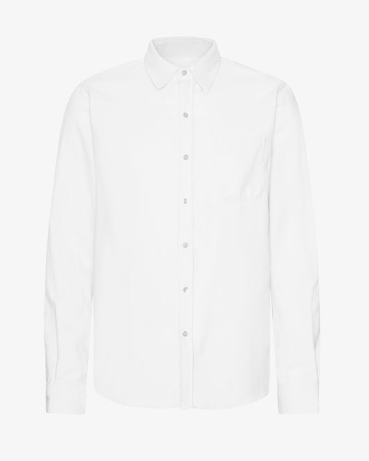 Men's Organic Cotton Flannel Shirt – Lightweight Flannel, Regular Fit with Chest Pocket | Optical White