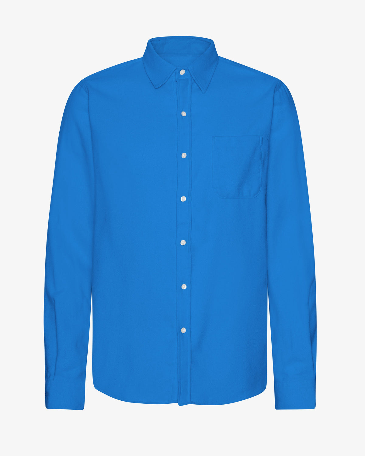 Men's Organic Cotton Flannel Shirt in Pacific Blue – view 1