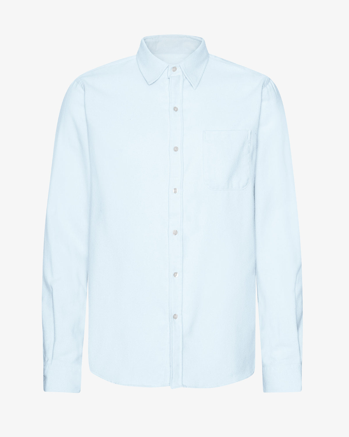 Men's Organic Cotton Flannel Shirt – Lightweight Flannel, Regular Fit with Chest Pocket | Polar Blue