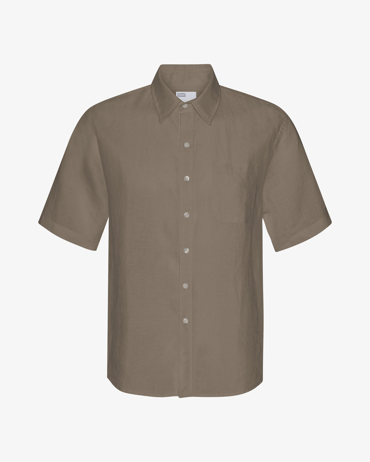Men's Short Sleeve Linen Shirt in Dusty Olive – view 1
