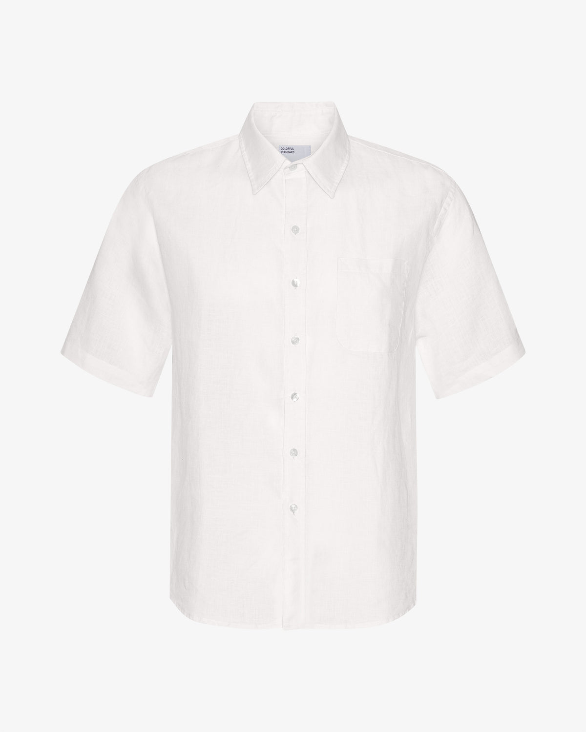 Men's Short Sleeve Linen Shirt in Optical White – view 1