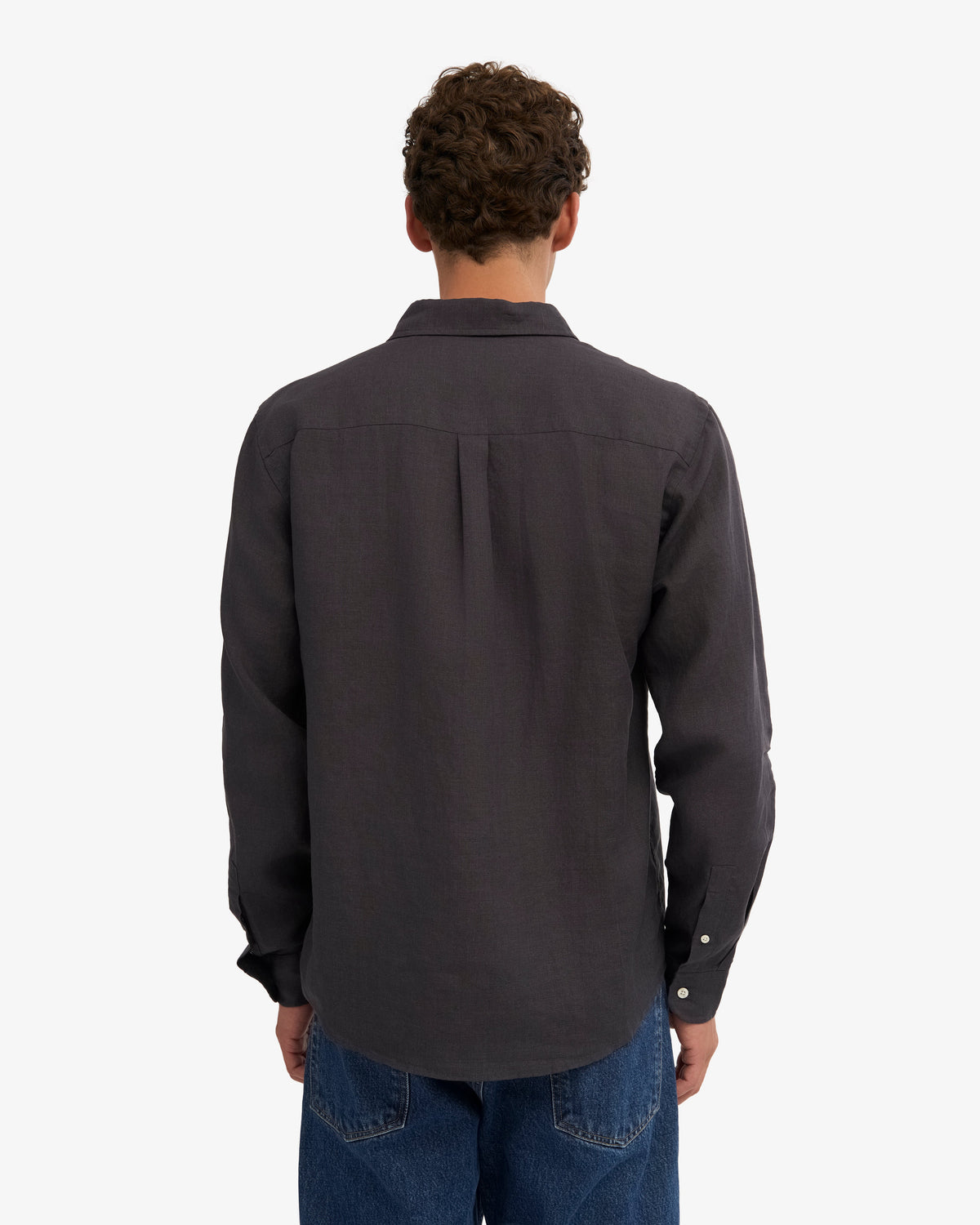 Men's Linen Shirt in Lava Grey – view 4