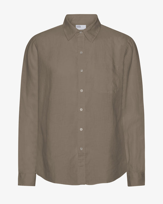 Men's Linen Shirt in Dusty Olive – view 1