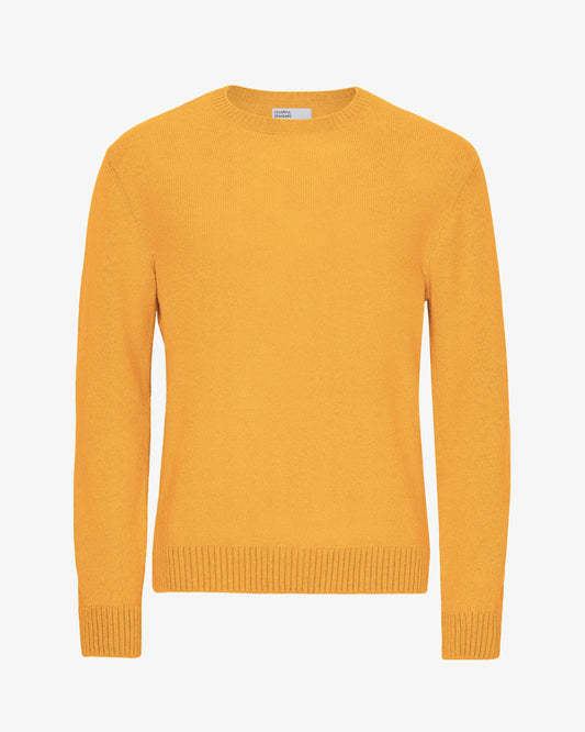 Men's Recycled Merino Wool Crew Neck Jumper in Burned Yellow – view 1