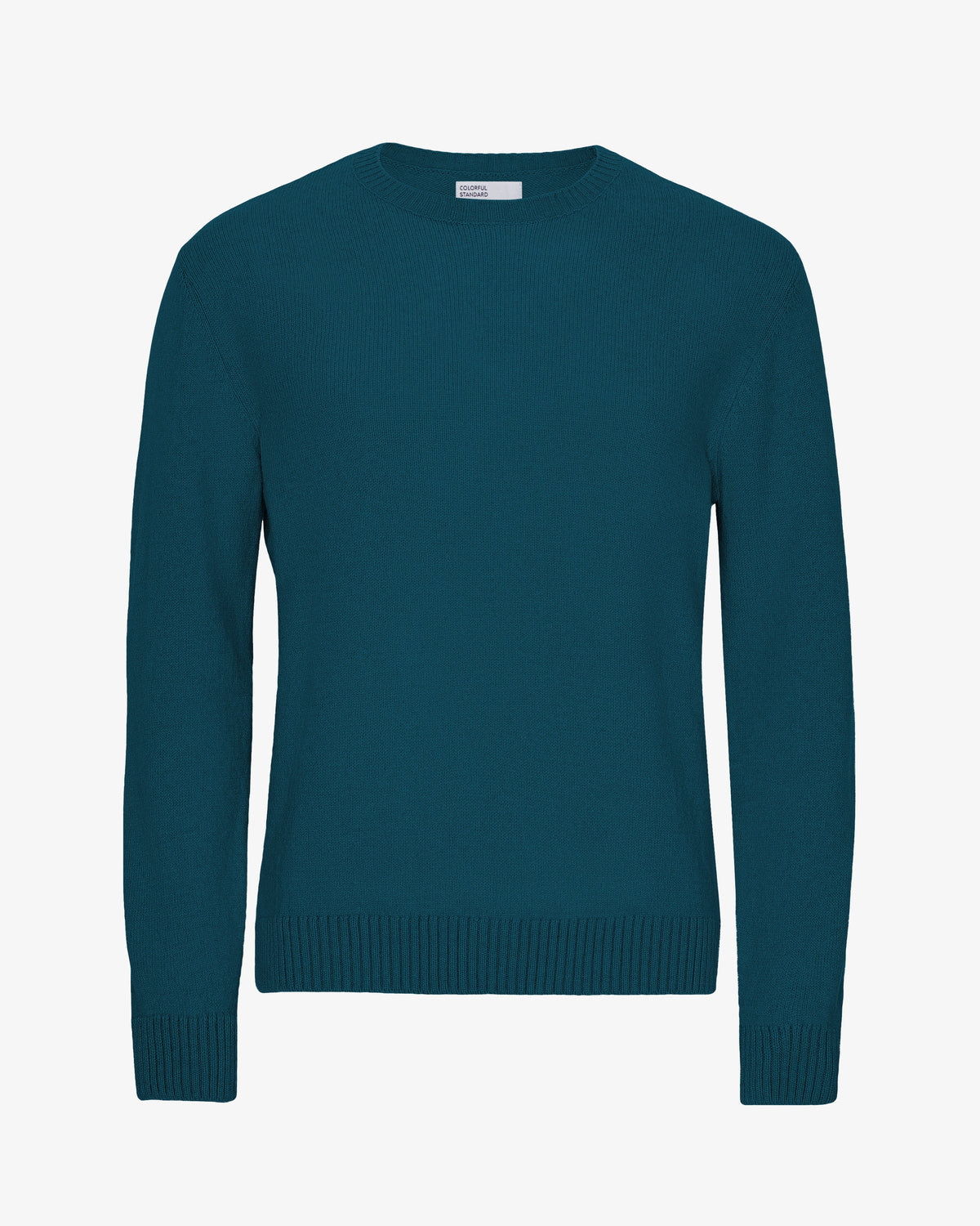 Men's Recycled Merino Wool Crew Neck Jumper in Ocean Green – view 1