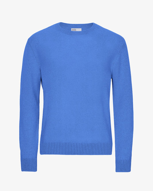 Men's Recycled Merino Wool Crew Neck Jumper in Pacific Blue – view 1