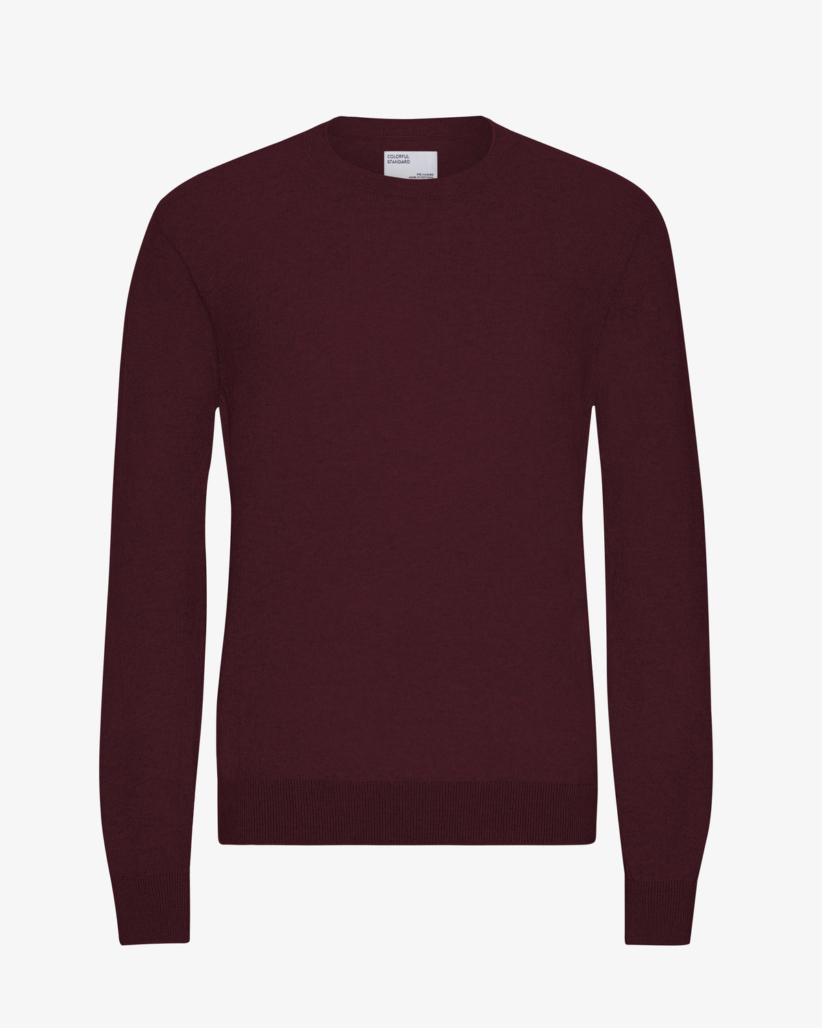 Men's Lightweight Merino Wool Crew Neck Jumper in Oxblood Red – view 1