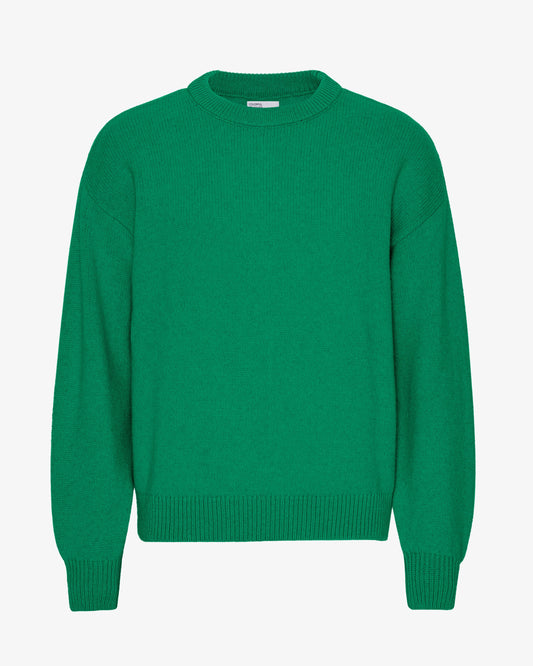 Men's Merino Wool Oversized Crew Jumper in Kelly Green – view 1