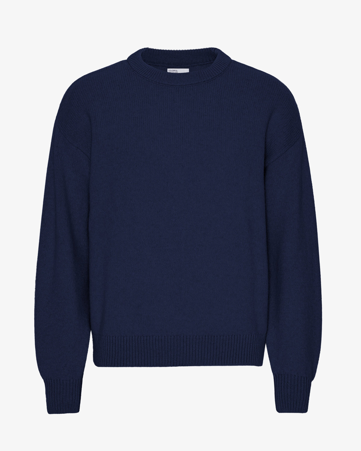Men's Merino Wool Oversized Crew Jumper in Marine Blue – view 1