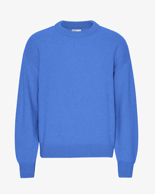 Men's Merino Wool Oversized Crew Jumper in Pacific Blue – view 1