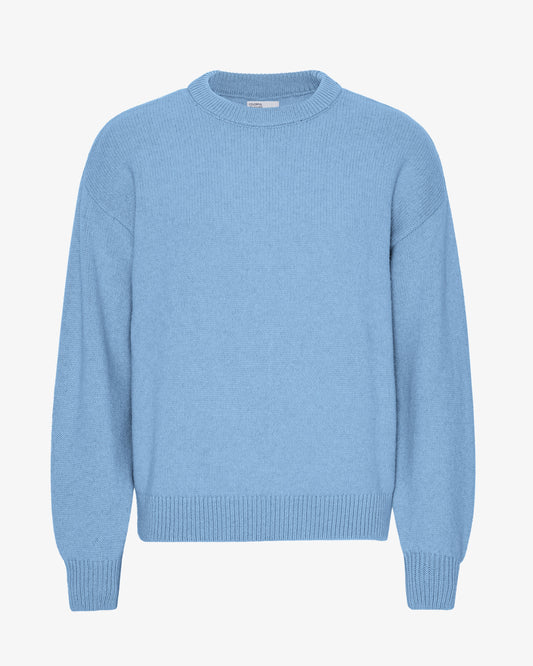 Men's Merino Wool Oversized Crew Jumper in Seaside Blue – view 1