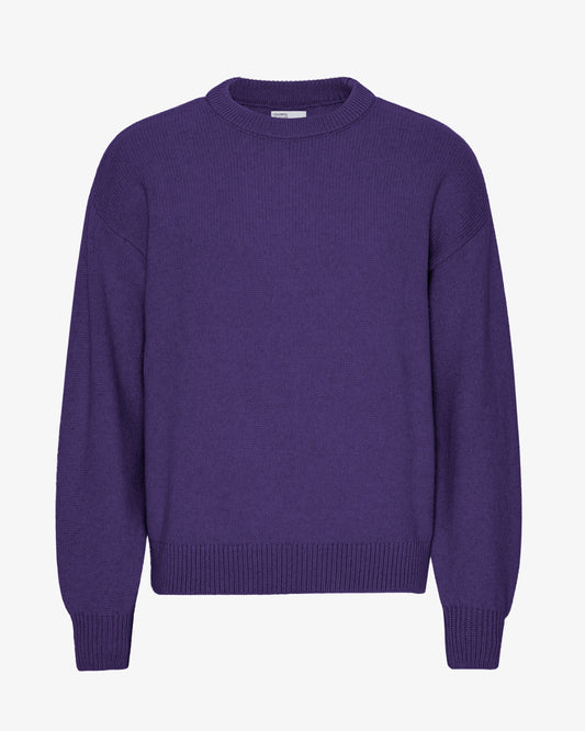 Men's Merino Wool Oversized Crew Jumper in Ultra Violet – view 1