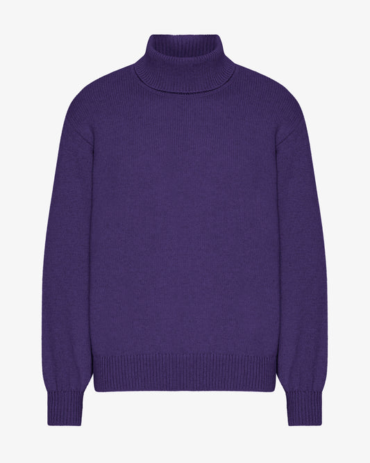 Men's Recycled Merino Wool Turtleneck Jumper in Ultra Violet – view 1