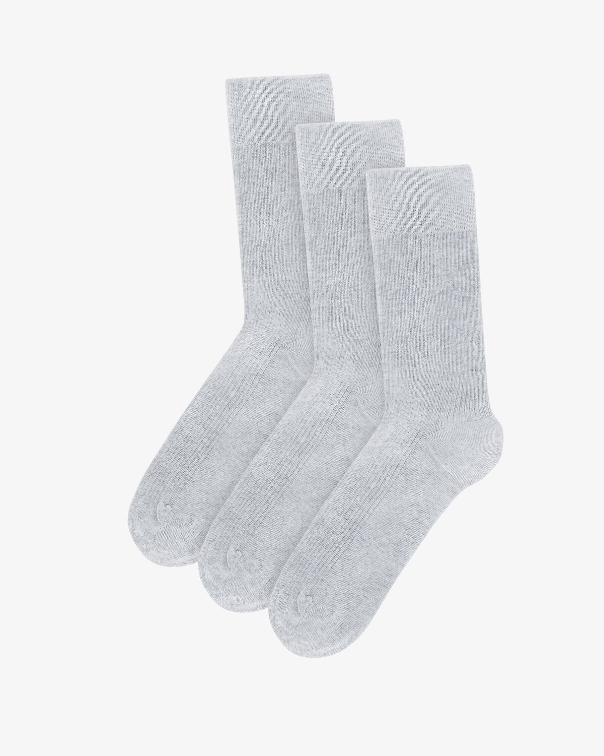 Men's Classic Organic Cotton Crew Socks 3-Pack in Snow Melange – view 1