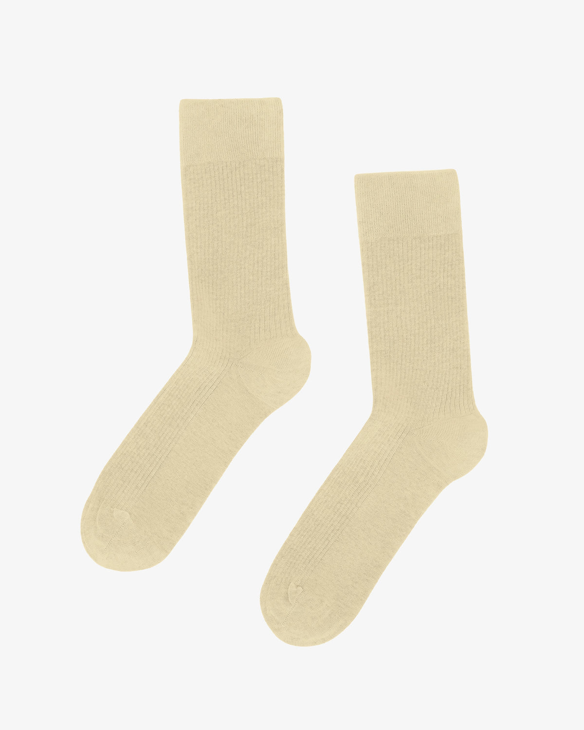 Men's Organic Cotton Crew Socks in Soft Yellow – view 1