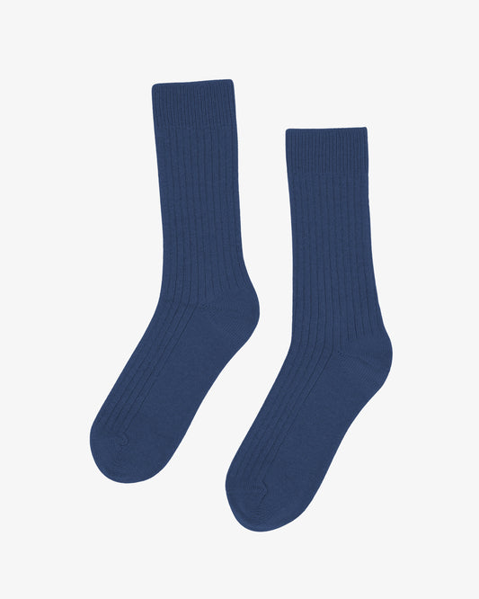Men's Merino Wool Blend Crew Socks – Breathable Moisture-Wicking Knit, Reinforced Heel and Toe | Petrol Blue