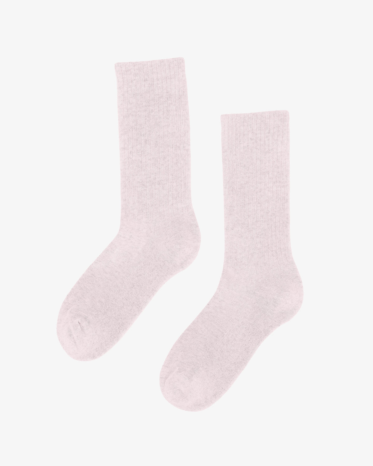 Men's Organic Cotton Active Crew Socks – Brushed Cushioned Sole, Reinforced Heel and Toe | Faded Pink