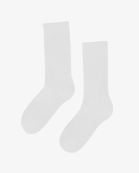 Men's Organic Cotton Active Crew Socks – Brushed Cushioned Sole, Reinforced Heel and Toe | Optical White