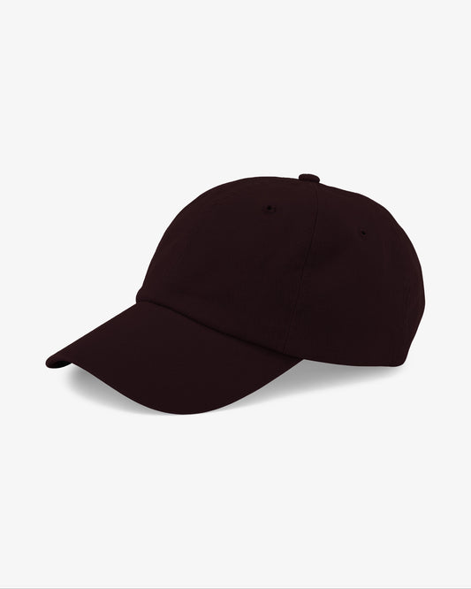 Men's Organic Cotton Baseball Cap in Oxblood Red – view 1