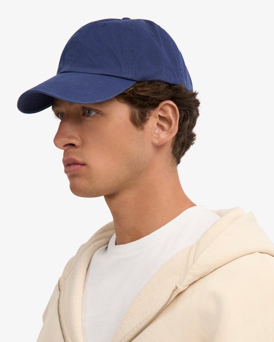 Men's Organic Cotton Baseball Cap in Marine Blue – view 2