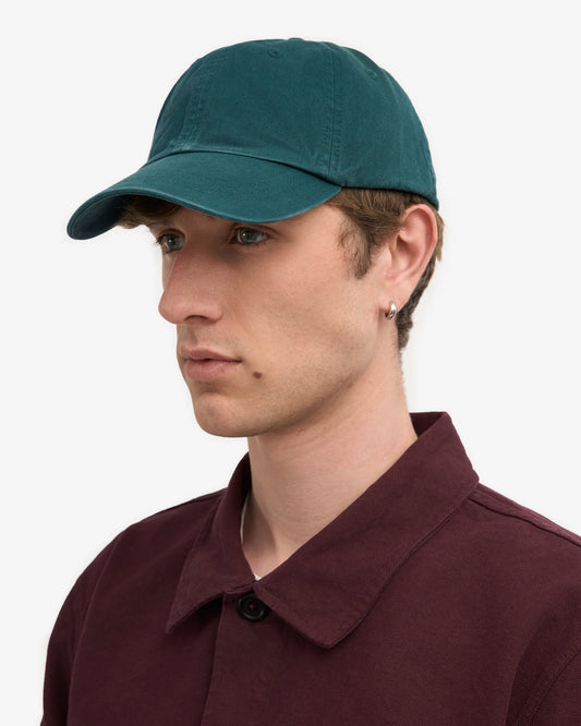 Men's Organic Cotton Baseball Cap in Ocean Green – view 2
