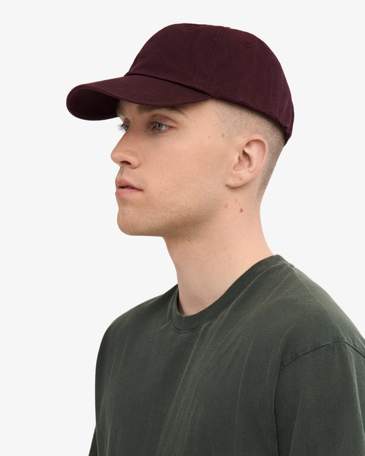 Men's Organic Cotton Baseball Cap in Oxblood Red – view 2