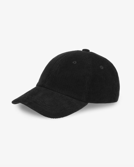 Men's Organic Cotton Corduroy Cap in Deep Black – view 1